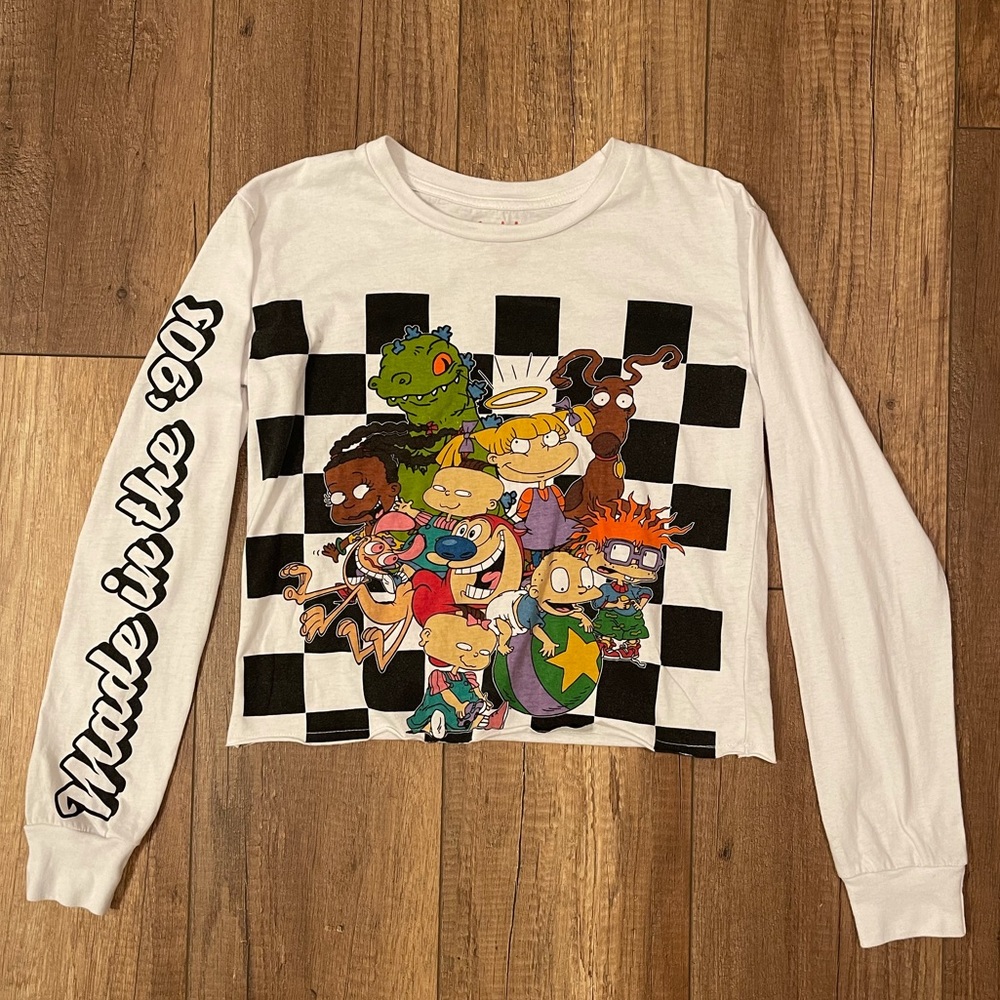 Small “MADE IN THE 90’S” Nickelodeon Long Sleeve Crop Top!